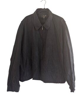 Gary Player Black Nylon Golf Jacket With Full Zip Size XXL